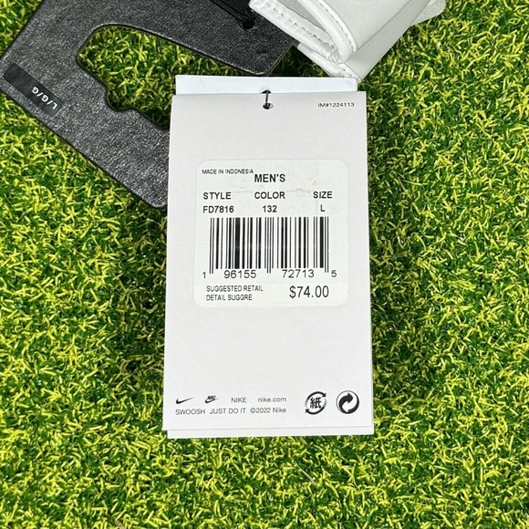 Nike Alpha Elite Size Large Baseball Batting Gloves White Black FD7816-132 - Picture 6 of 6